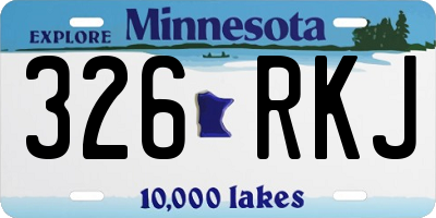 MN license plate 326RKJ