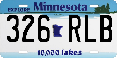 MN license plate 326RLB