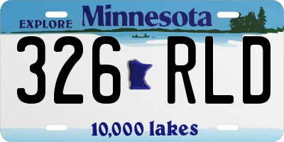 MN license plate 326RLD