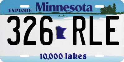 MN license plate 326RLE