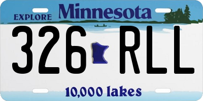 MN license plate 326RLL