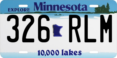 MN license plate 326RLM