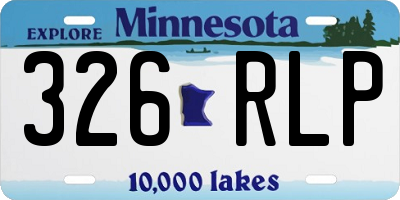 MN license plate 326RLP