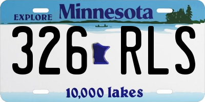 MN license plate 326RLS