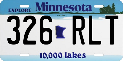 MN license plate 326RLT