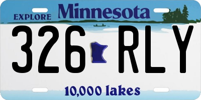 MN license plate 326RLY