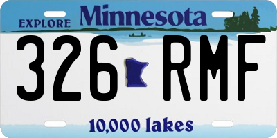 MN license plate 326RMF
