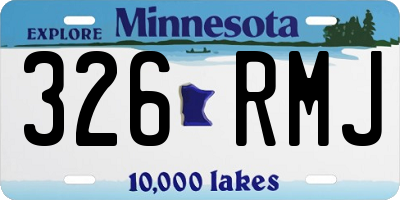 MN license plate 326RMJ