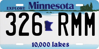MN license plate 326RMM