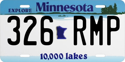 MN license plate 326RMP