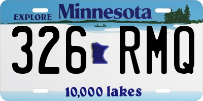 MN license plate 326RMQ