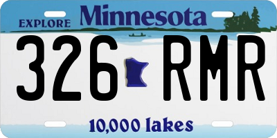 MN license plate 326RMR