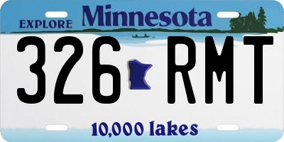MN license plate 326RMT