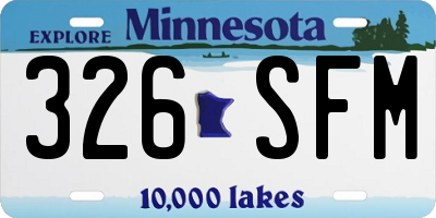 MN license plate 326SFM