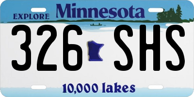 MN license plate 326SHS