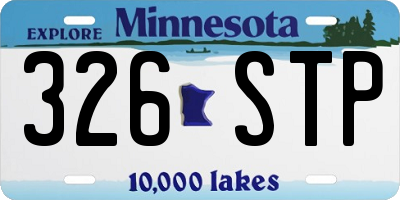 MN license plate 326STP