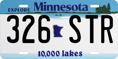 MN license plate 326STR