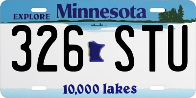 MN license plate 326STU