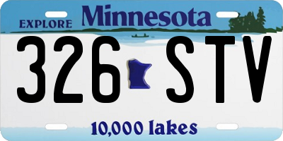 MN license plate 326STV
