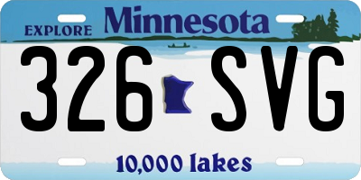 MN license plate 326SVG
