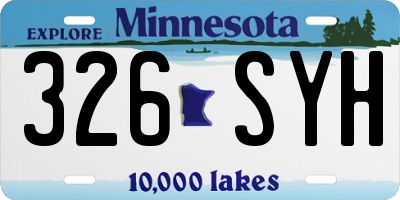 MN license plate 326SYH