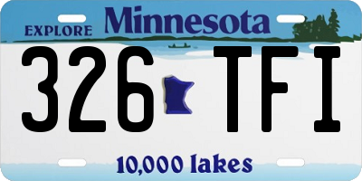 MN license plate 326TFI