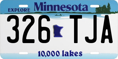 MN license plate 326TJA