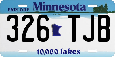 MN license plate 326TJB