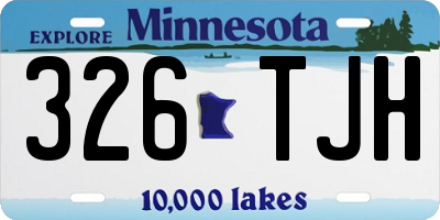 MN license plate 326TJH