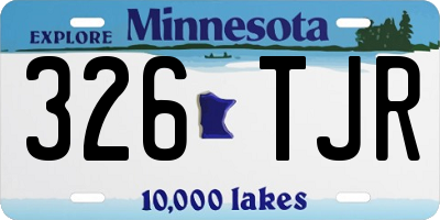 MN license plate 326TJR