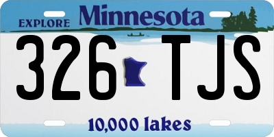 MN license plate 326TJS