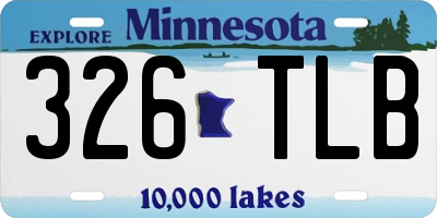 MN license plate 326TLB
