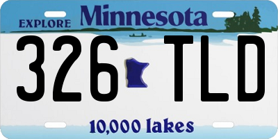 MN license plate 326TLD