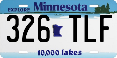 MN license plate 326TLF