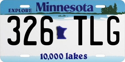 MN license plate 326TLG