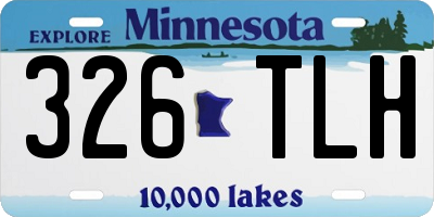 MN license plate 326TLH