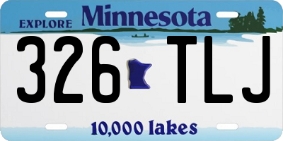 MN license plate 326TLJ