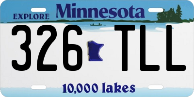 MN license plate 326TLL