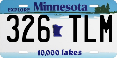 MN license plate 326TLM