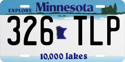 MN license plate 326TLP