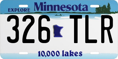MN license plate 326TLR
