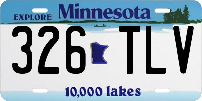 MN license plate 326TLV