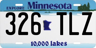 MN license plate 326TLZ