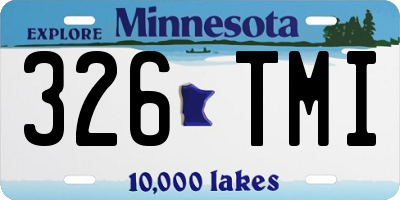 MN license plate 326TMI