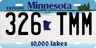 MN license plate 326TMM