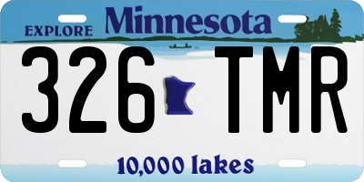MN license plate 326TMR