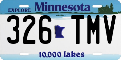 MN license plate 326TMV