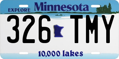MN license plate 326TMY