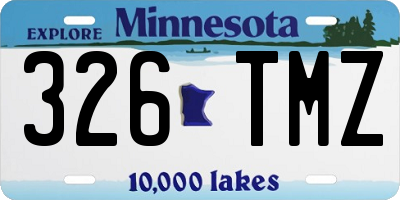 MN license plate 326TMZ