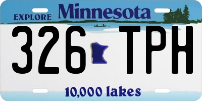 MN license plate 326TPH